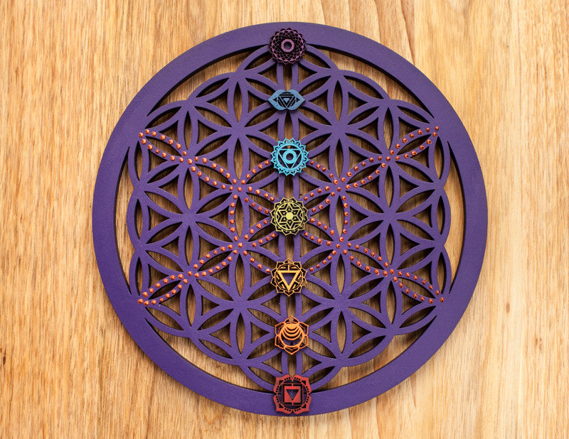 FLOR DE LA VIDA CON CHAKRAS