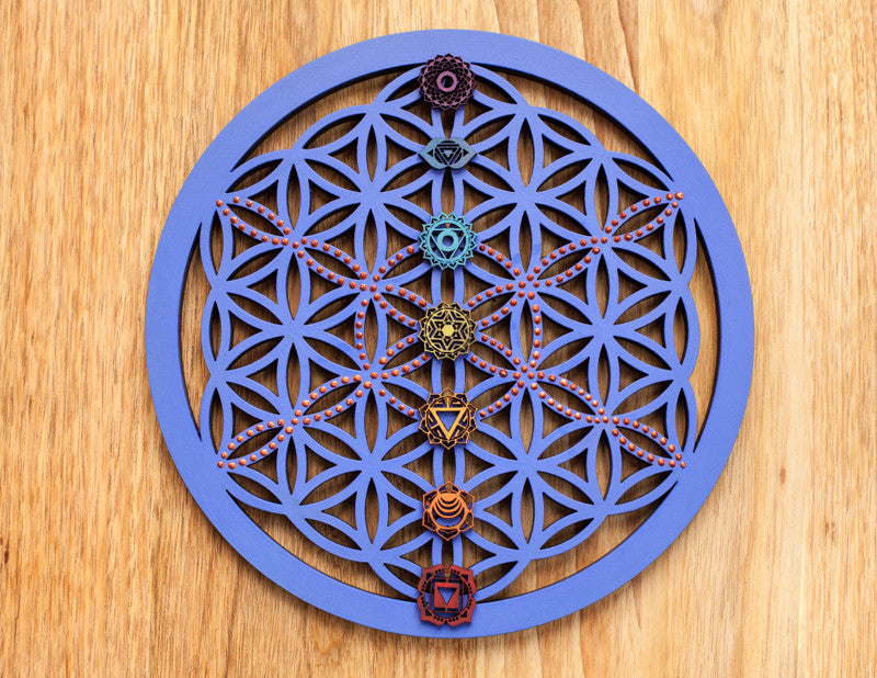 FLOR DE LA VIDA CON CHAKRAS