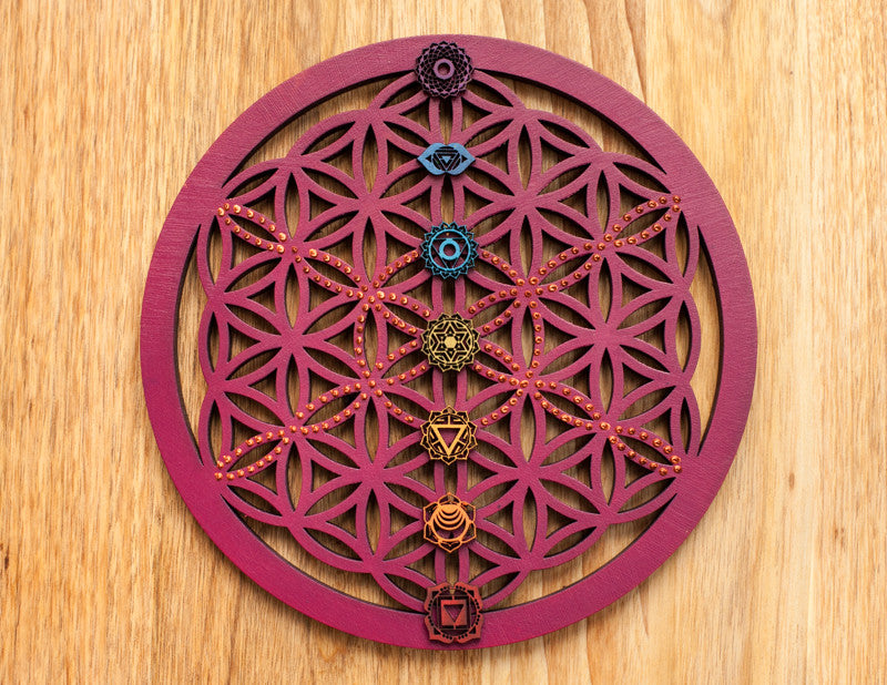 FLOR DE LA VIDA CON CHAKRAS