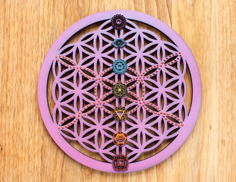 FLOR DE LA VIDA CON CHAKRAS