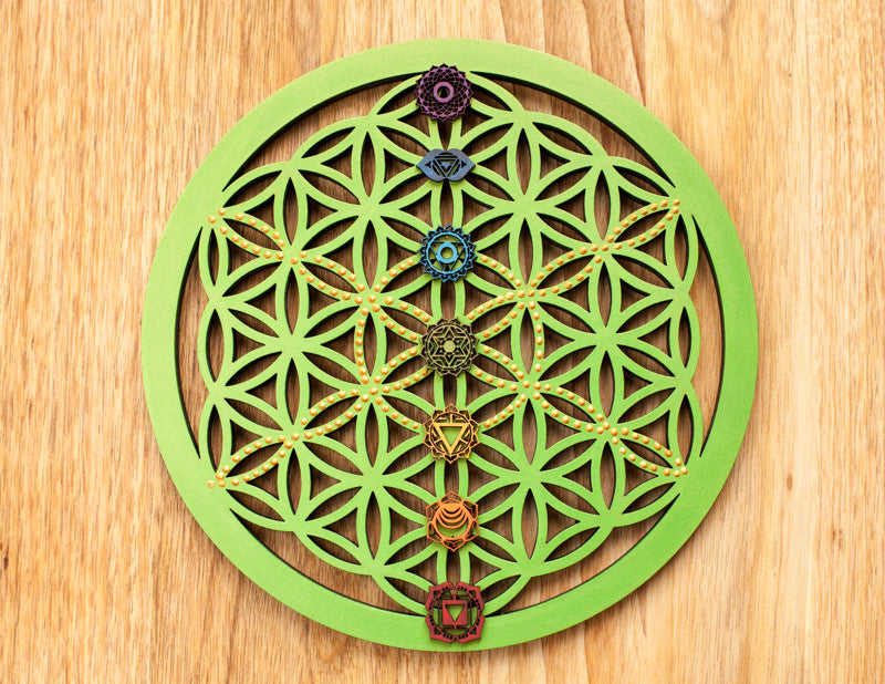 FLOR DE LA VIDA CON CHAKRAS